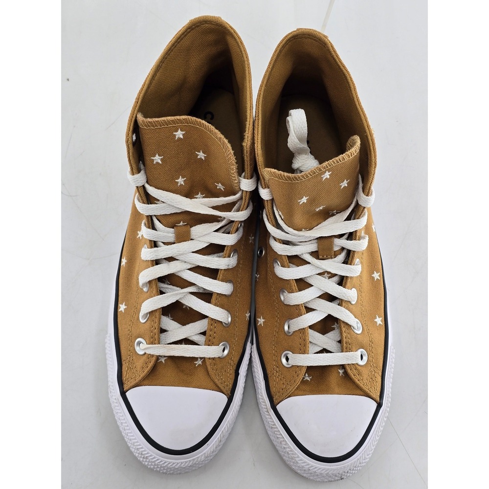 Converse Chuck Taylor All Star High Top Mens 9 Womens 11 Gold Star - Excellent - Picture 7 of 11